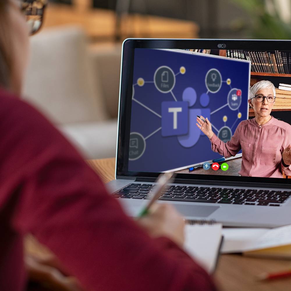 Studying with video online lesson at home